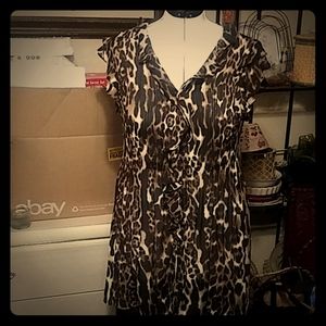 Leopard-Patterned duster/pull-over